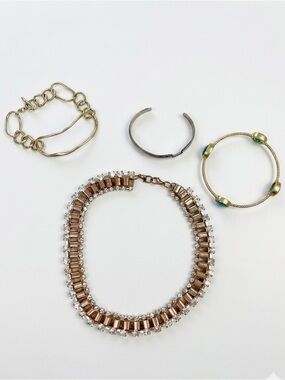 Bundle of 4 Yoox Eclectic Designer Jewelry Bracelets and Statement Necklace